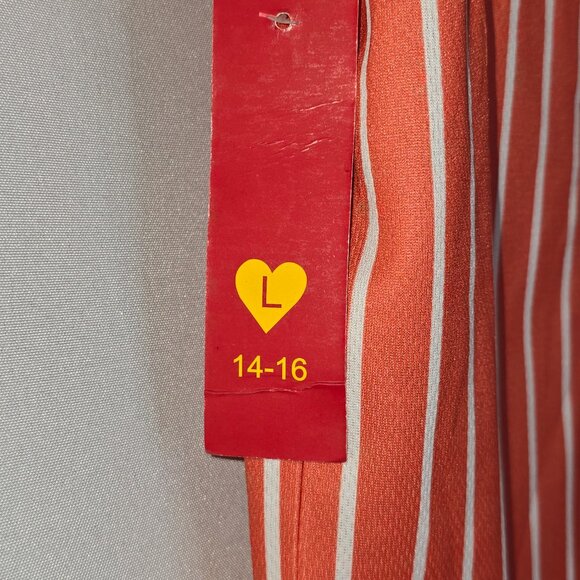 Rainbow Girls Fearless Never Give Up Baseball Tee in Orange, Size L(14-16) NWT - Picture 5 of 6